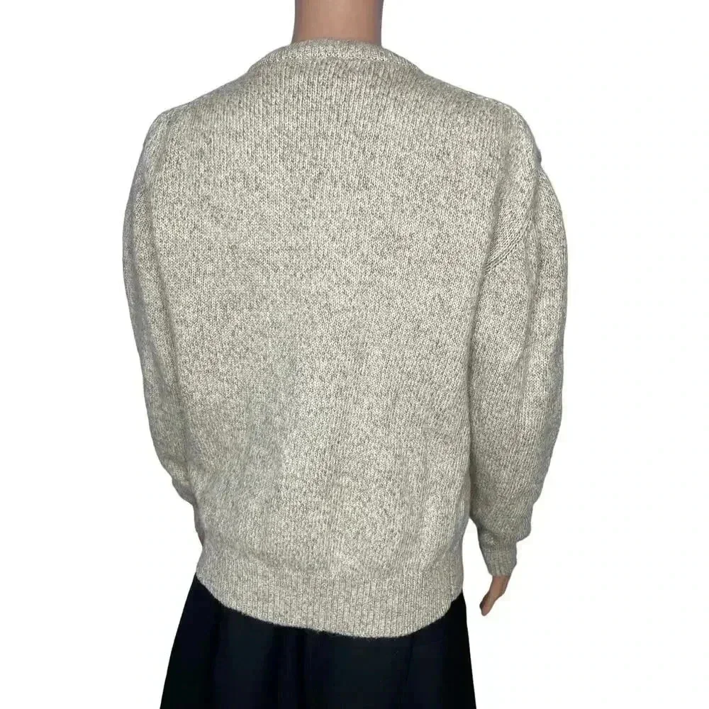 Eddie Bauer women’s Wool country Floral knit crewneck sweater wool blend size M - Picture 4 of 9